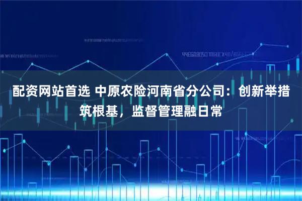 配资网站首选 中原农险河南省分公司：创新举措筑根基，监督管理融日常